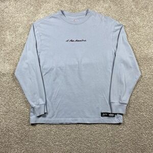 Air Jordan x A Ma Maniere Long Sleeve Shirt Gray Blue Mens Medium EUC Dj9758-464
